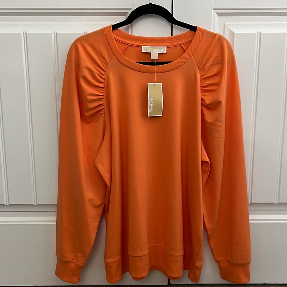 Michael Kors top. Brand new with tags.  In color nectarine